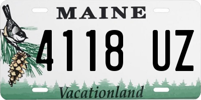 ME license plate 4118UZ