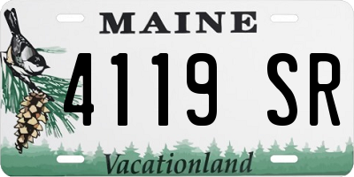 ME license plate 4119SR