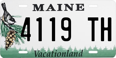 ME license plate 4119TH