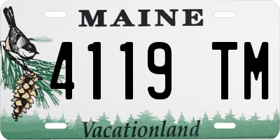 ME license plate 4119TM