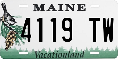 ME license plate 4119TW