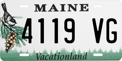 ME license plate 4119VG