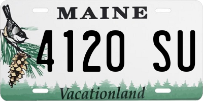 ME license plate 4120SU