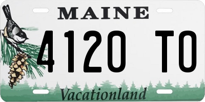 ME license plate 4120TO