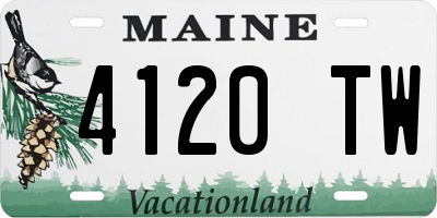 ME license plate 4120TW