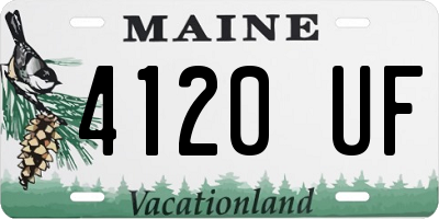 ME license plate 4120UF