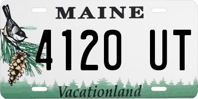 ME license plate 4120UT