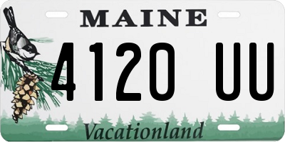 ME license plate 4120UU