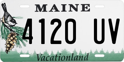 ME license plate 4120UV