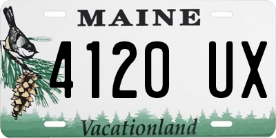 ME license plate 4120UX