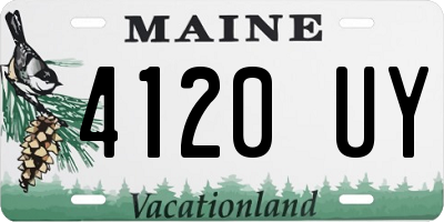 ME license plate 4120UY