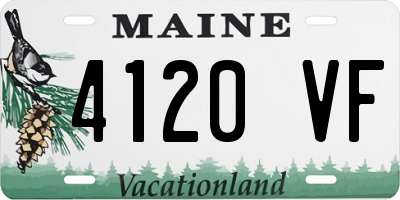 ME license plate 4120VF