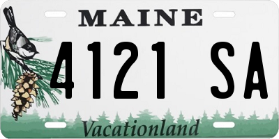 ME license plate 4121SA
