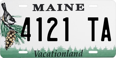 ME license plate 4121TA