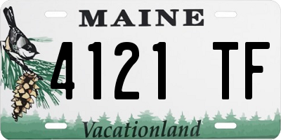 ME license plate 4121TF