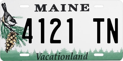 ME license plate 4121TN