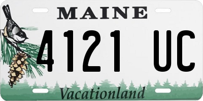 ME license plate 4121UC