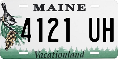 ME license plate 4121UH