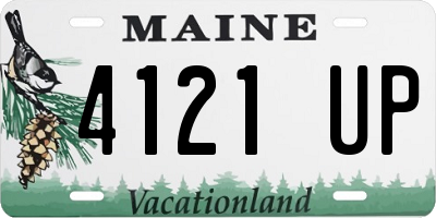 ME license plate 4121UP