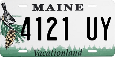 ME license plate 4121UY