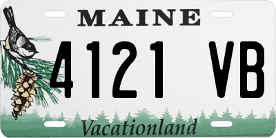 ME license plate 4121VB