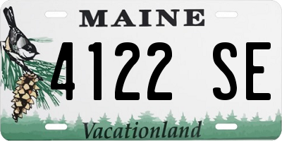 ME license plate 4122SE