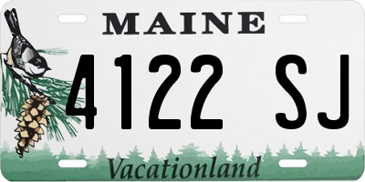ME license plate 4122SJ