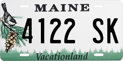 ME license plate 4122SK