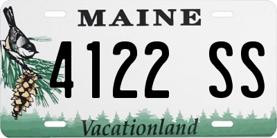 ME license plate 4122SS