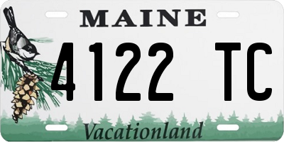 ME license plate 4122TC