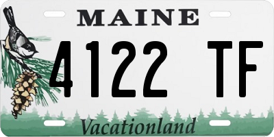 ME license plate 4122TF