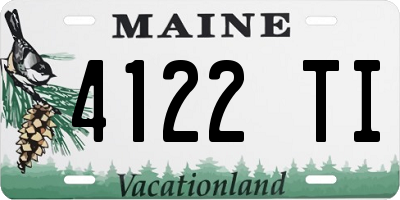 ME license plate 4122TI