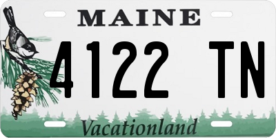 ME license plate 4122TN