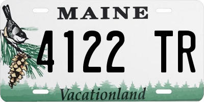 ME license plate 4122TR