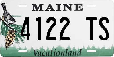 ME license plate 4122TS
