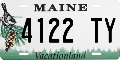 ME license plate 4122TY