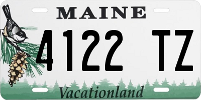 ME license plate 4122TZ