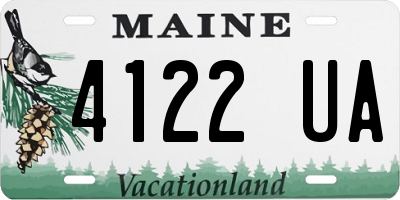 ME license plate 4122UA