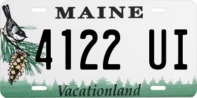 ME license plate 4122UI