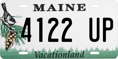 ME license plate 4122UP