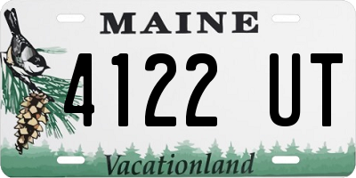 ME license plate 4122UT