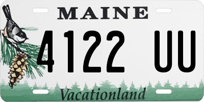 ME license plate 4122UU