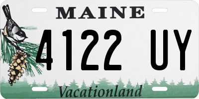 ME license plate 4122UY