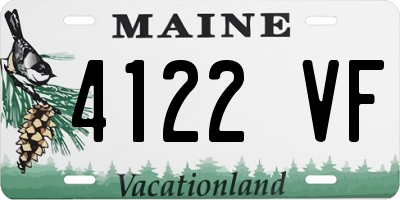 ME license plate 4122VF