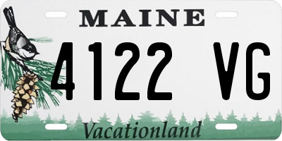 ME license plate 4122VG