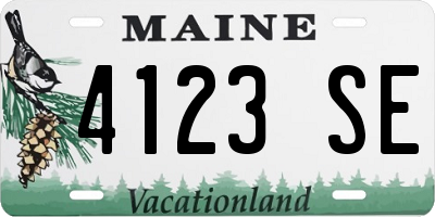 ME license plate 4123SE
