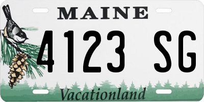 ME license plate 4123SG