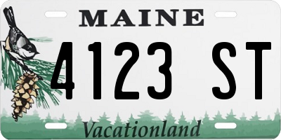 ME license plate 4123ST