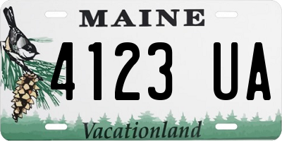 ME license plate 4123UA