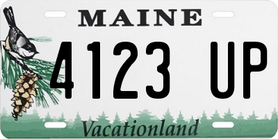 ME license plate 4123UP